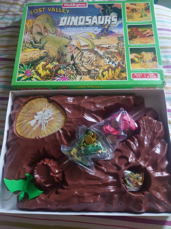 Vintage Lost Valley of the Dinosaurs Board Game 1985 Waddington